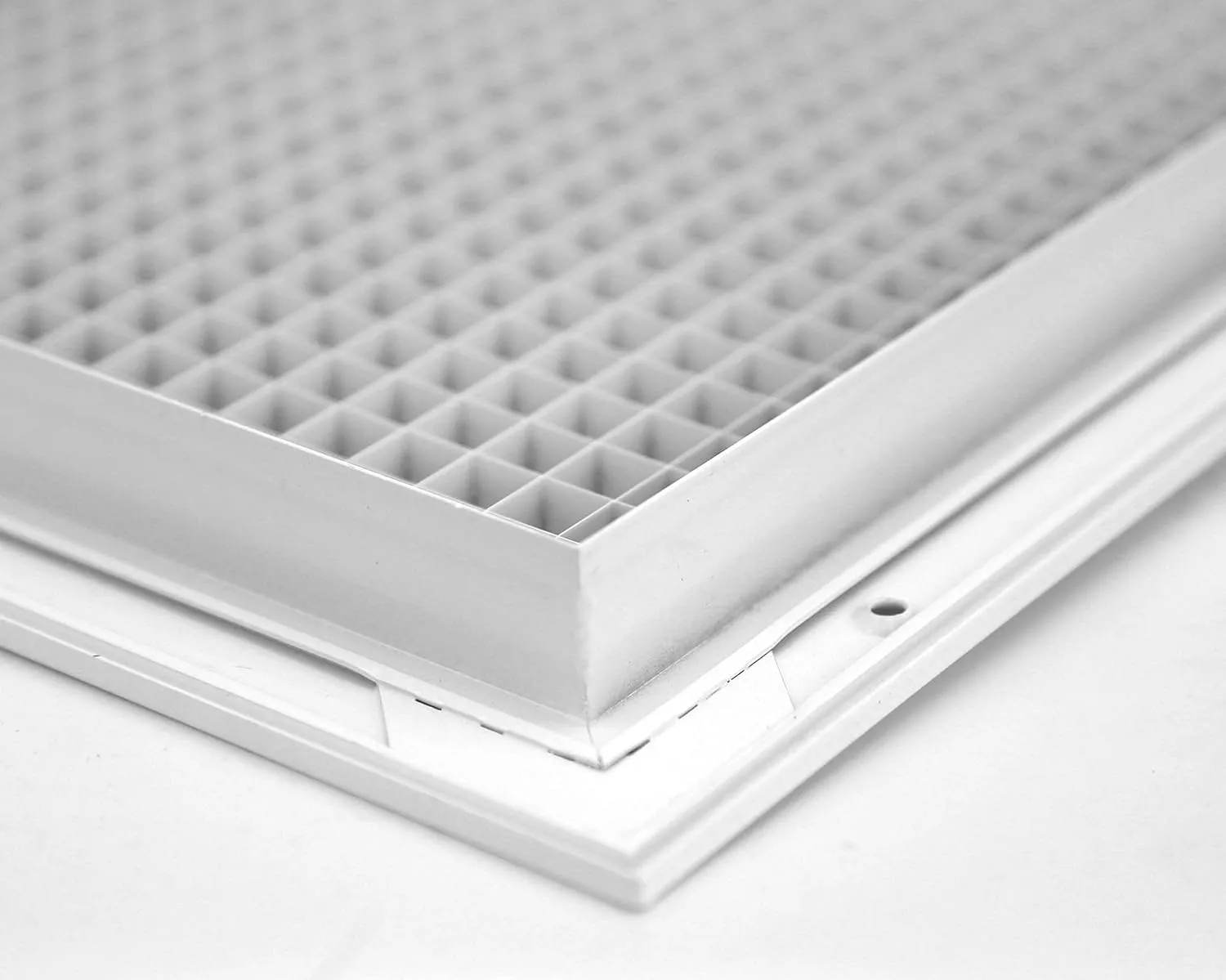 HVAC Premium 12'' x 12'' Cube Core Eggcrate Return Air Grille - Aluminum Rust Proof - HVAC Vent Duct Cover - White [Outer Dimensions: 13.75 X 13.75]