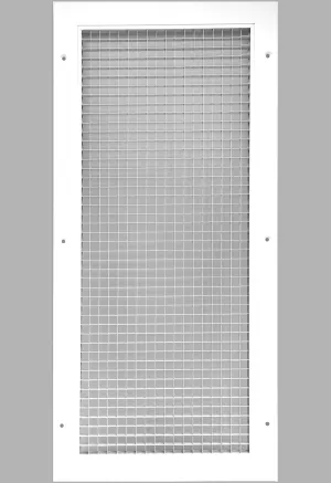 HVAC Premium 12'' x 12'' Cube Core Eggcrate Return Air Grille - Aluminum Rust Proof - HVAC Vent Duct Cover - White [Outer Dimensions: 13.75 X 13.75]