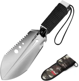HXBER Multi-Tool Camping Shovel Outdoor Portable Hand Shovel with Storage Pouch for Hiking Backpacking Gardening