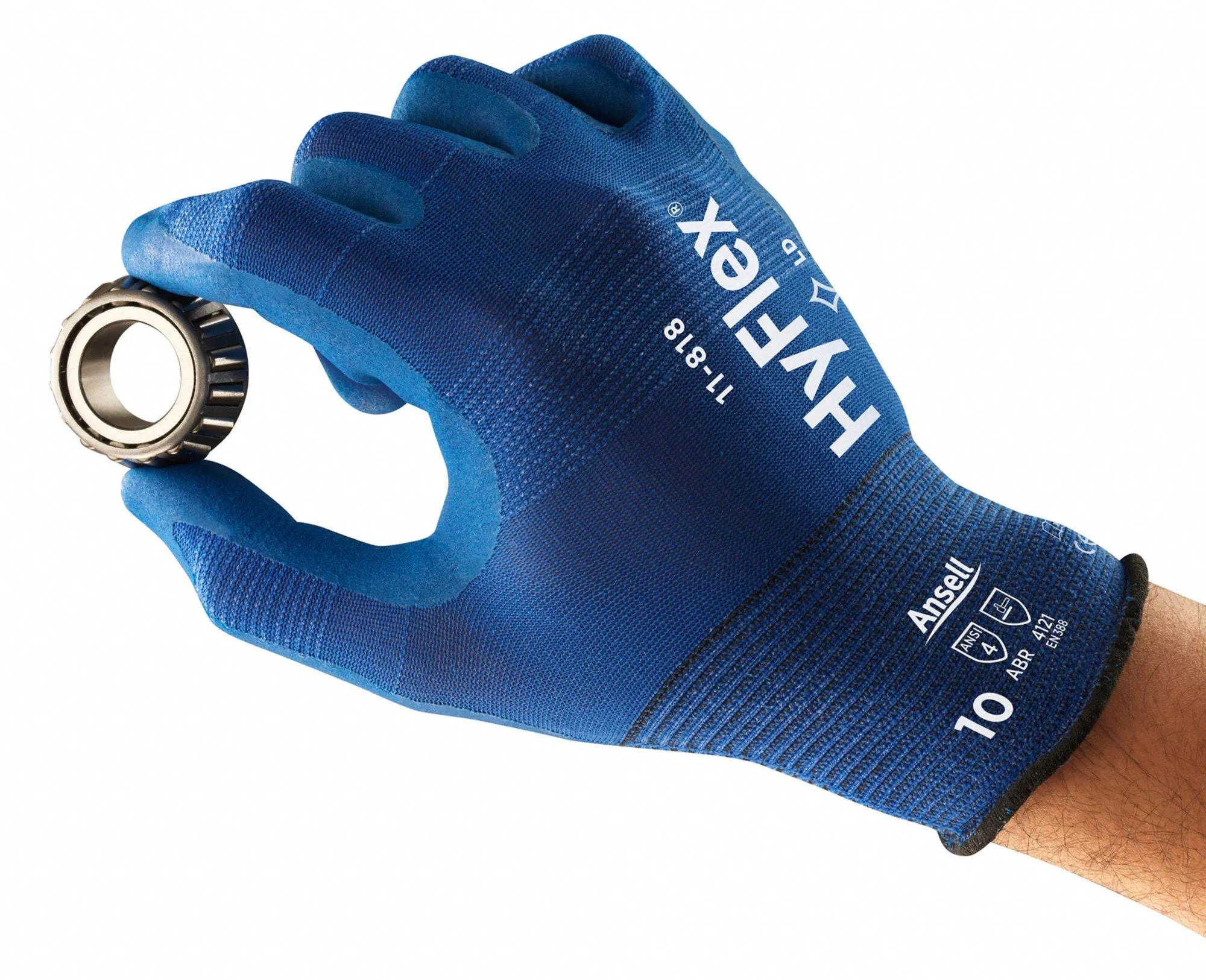 HYFLEX Foam Nitrile Coated Gloves, Blue - XS (6)