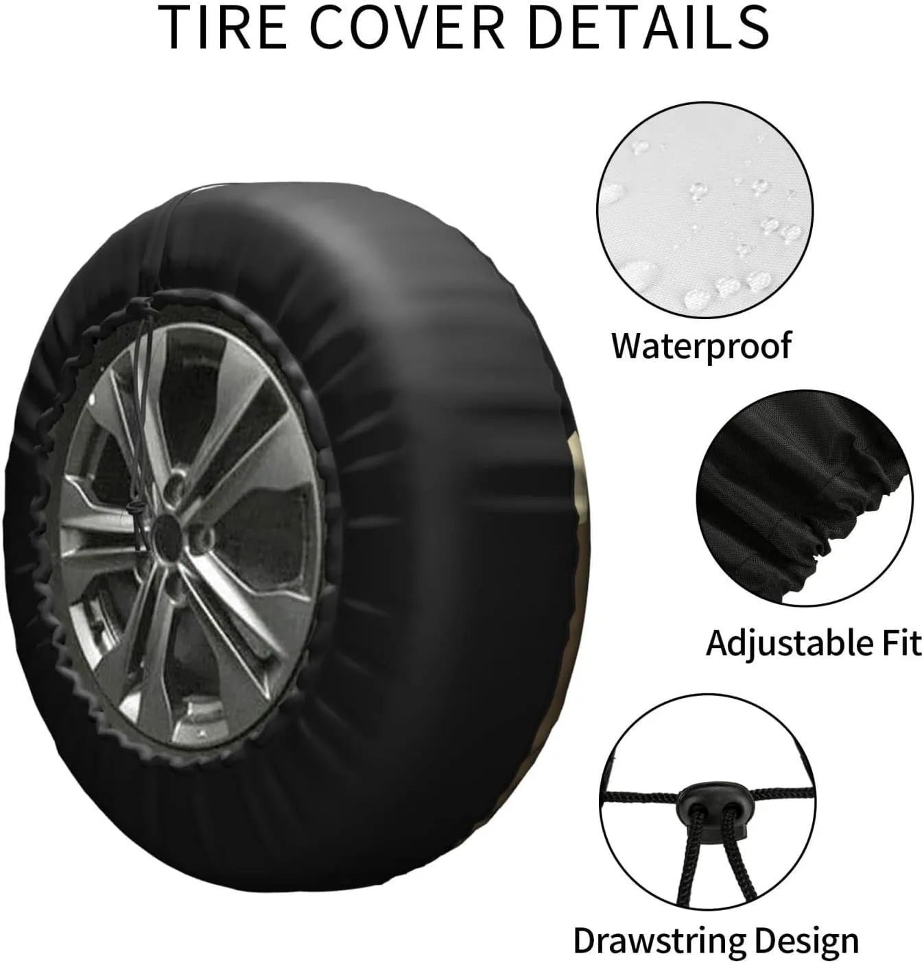 I Hate Out Camper Spare Tire Cover Spare Tire Cover Wheel Protectors Universal for Trailer Tires Camping Weatherproof Universal for Rv Travel Trailers Accessories 14" 15" 16" 17"