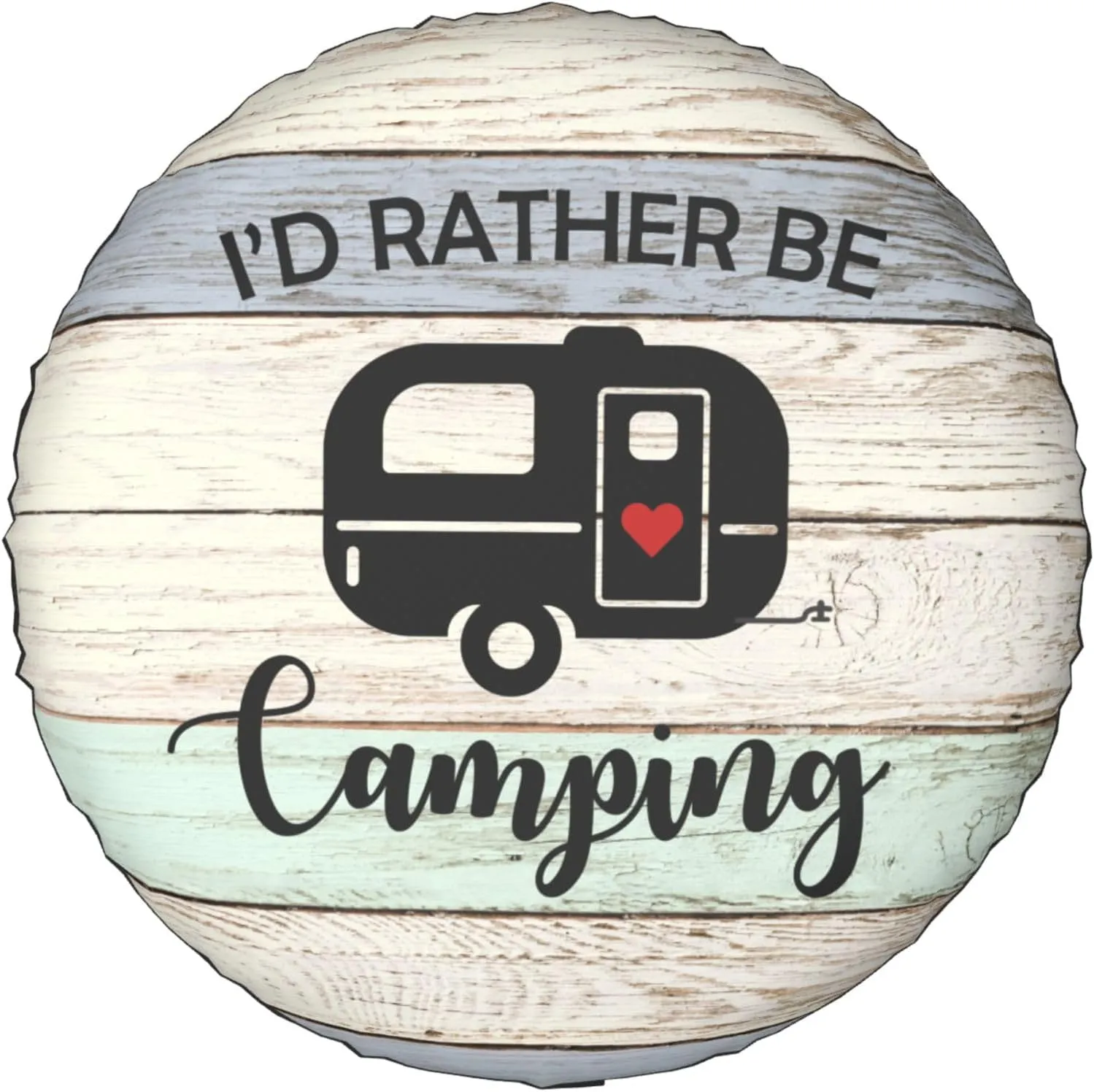 I'd Rather be Camping Rv Spare Tire Cover, Camper Spare Tire Cover, Spare Tire Cover for RV Trailer, Wheel Protectors Weatherproof Universal for Trailer Rv SUV Truck Travel Trailers 15 inch