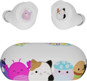 iJoy Squishmallows Bluetooth Earbuds with Charging Case- Wireless Headphones with Built-in Mic   Up to 30 Hours Playtime – Squishmallows Gifts for Girls, Boys, Women, Men and All Squish Squad Fans