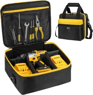 Impact Driver Case Compatible with Dewalt DCF900B/DCF891B/DCF961B/DCF899B/Milwaukee 2967-20/RYOBI P262 Impact Wrench Kit,Tool Bag Compatible with Dewalt Impact Battery and Charger,Bag Only