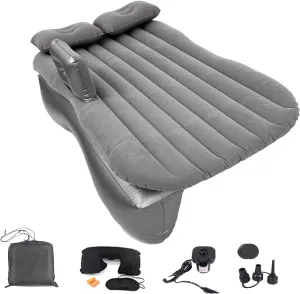 Inflatable Car Air Mattress Back Seat Bed with Air Pump,Portable Thickened Car Travel Camping Sleeping Air Mattress Blow Up Bed for Car Universal SUV
