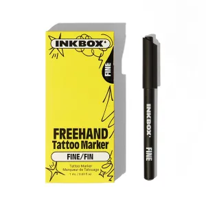 inkbox Freehand Tattoo Marker – Fine Tip, Lasts up to 10 days, For All Skin Tones, Water-Resistant, Cruelty-Free & Vegan | Long-Lasting Temporary Tattoo Pen, All Artists Skill Levels -1 Count