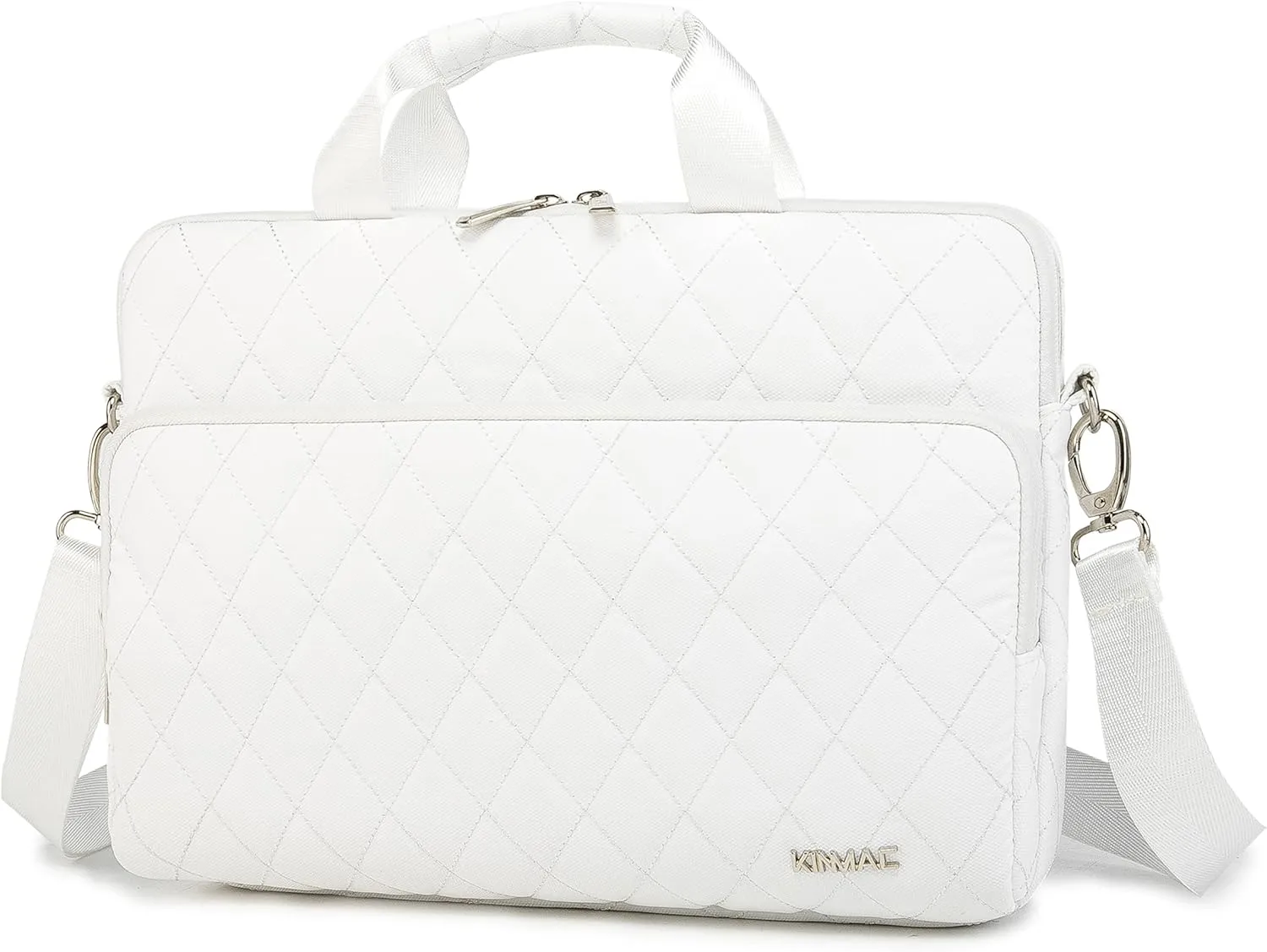inmac 360 Degree Laptop Bag Full Cushioned Laptop Shoulder Bag For LG Gram 16 inch and 15.6 inch-16 inch Laptop (White)