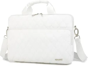 inmac 360 Degree Laptop Bag Full Cushioned Laptop Shoulder Bag For LG Gram 16 inch and 15.6 inch-16 inch Laptop (White)