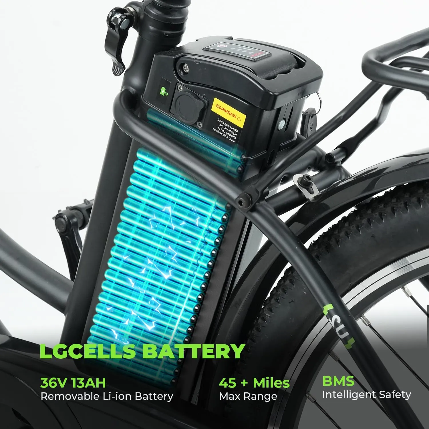 isinwheel M10 Electric Bike Adult 500W, 26" Commuting Electric Mountain Bike 20MPH Max Range 55  Miles, Removable Battery, Professional 35-Speed, Front Fork Suspension Lightweight Electric Bicycle