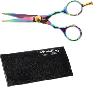 Japanese Mustache Scissors, Beard Trimming Scissors, Eyebrow Hair Cutting Scissors - 4.5" (11.5cm)   Presentation Case and Tip Protector