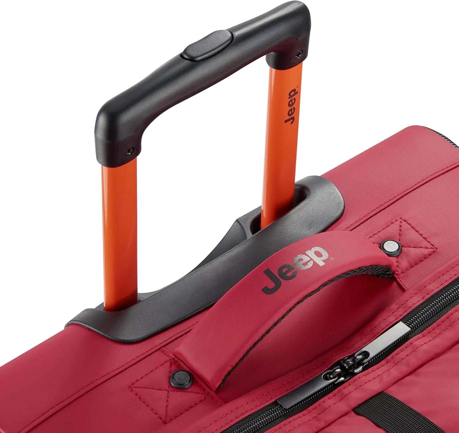 Jeep JS006B Two Wheel Rolling Travel Duffle Bag, Tomato, 20 Inch