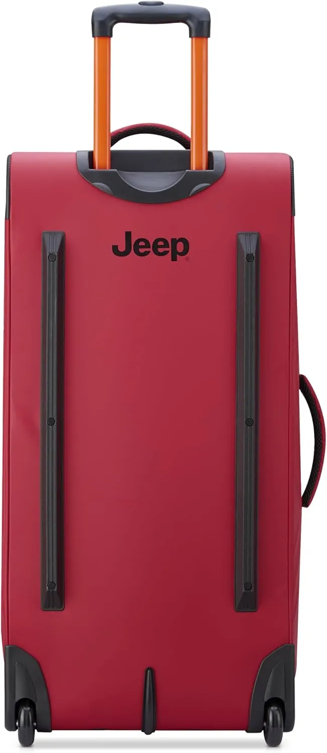 Jeep JS006B Two Wheel Rolling Travel Duffle Bag, Tomato, 20 Inch
