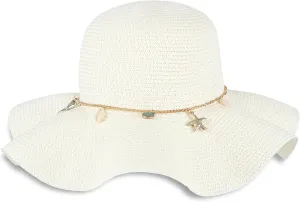 Jessica Simpson Women's Wide Brim Straw Hat