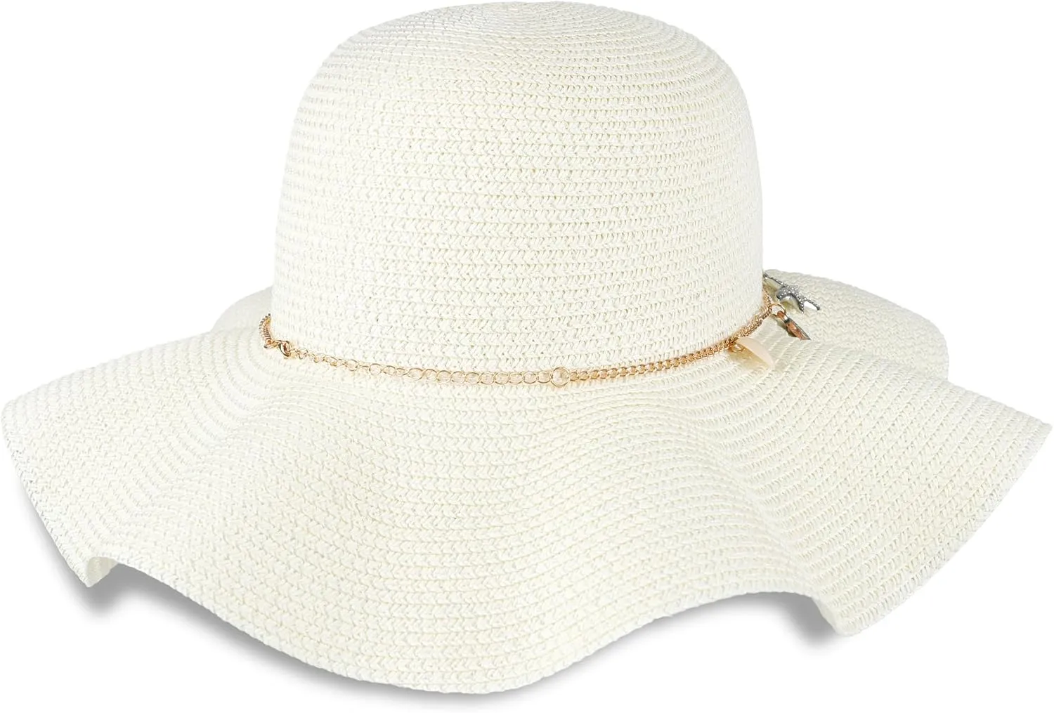 Jessica Simpson Women's Wide Brim Straw Hat