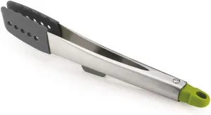 Joseph Joseph 10162 Elevate Stainless Steel Tongs with Silicone Tips, One-Size, Gray/Green