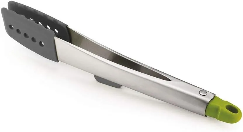 Joseph Joseph 10162 Elevate Stainless Steel Tongs with Silicone Tips, One-Size, Gray/Green