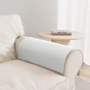 Joywell Armrest Covers Set of 2 - Textured Linen Blended, Pet-Proof Easy Fit Sofa Arm Protectors for Living Room, Recliner, Loveseat, Flat Edge Design Fits Lazy Boy, Armchair, Couch (Off White)