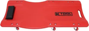 K Tool International 74936 36" Automotive Floor Creeper for Garages, Repair Shops and DIY, HDPE Plastic, Body Fitting Design, Padded Headrest, Built-in Handles, 2" Swivel Casters, 300lb Capacity, Red