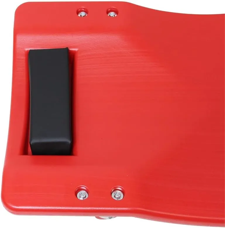 K Tool International 74936 36" Automotive Floor Creeper for Garages, Repair Shops and DIY, HDPE Plastic, Body Fitting Design, Padded Headrest, Built-in Handles, 2" Swivel Casters, 300lb Capacity, Red
