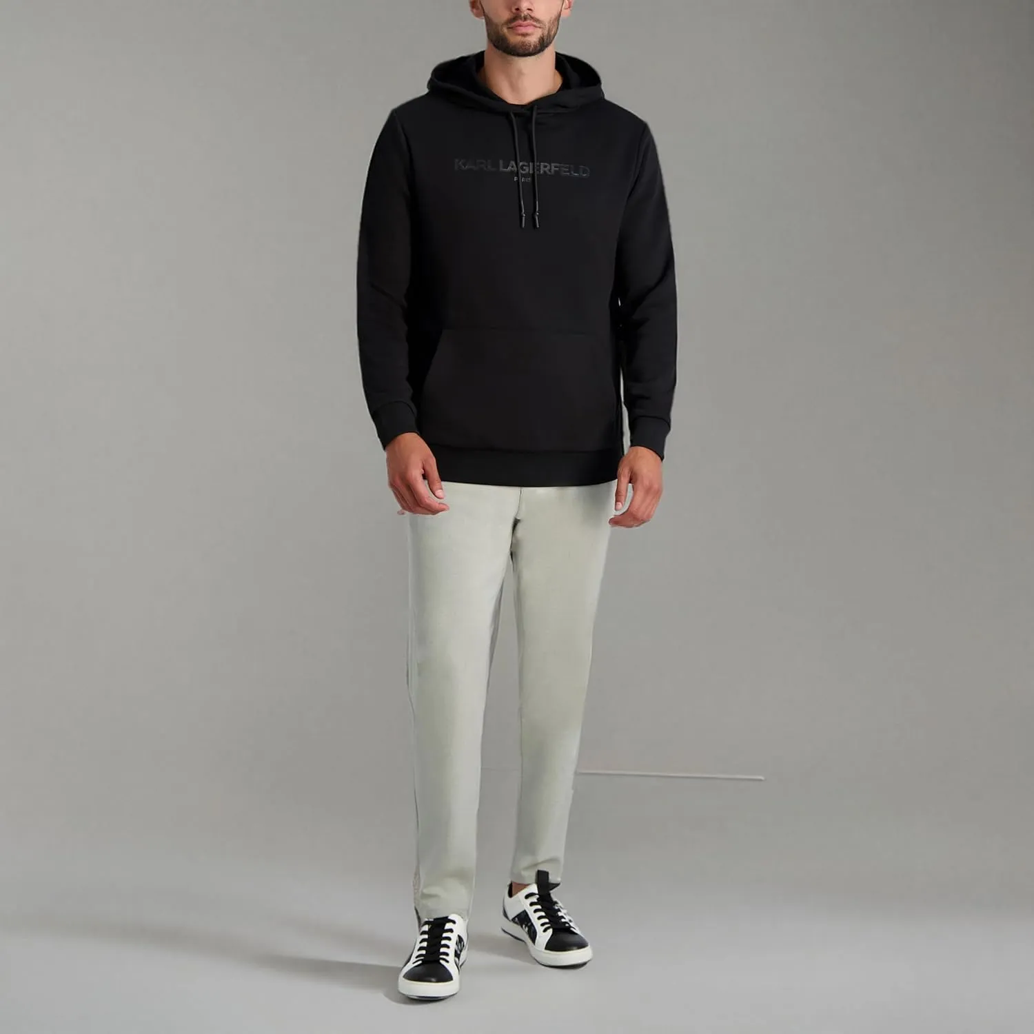 Karl Lagerfeld Paris Men's Classic Logo Hoodie