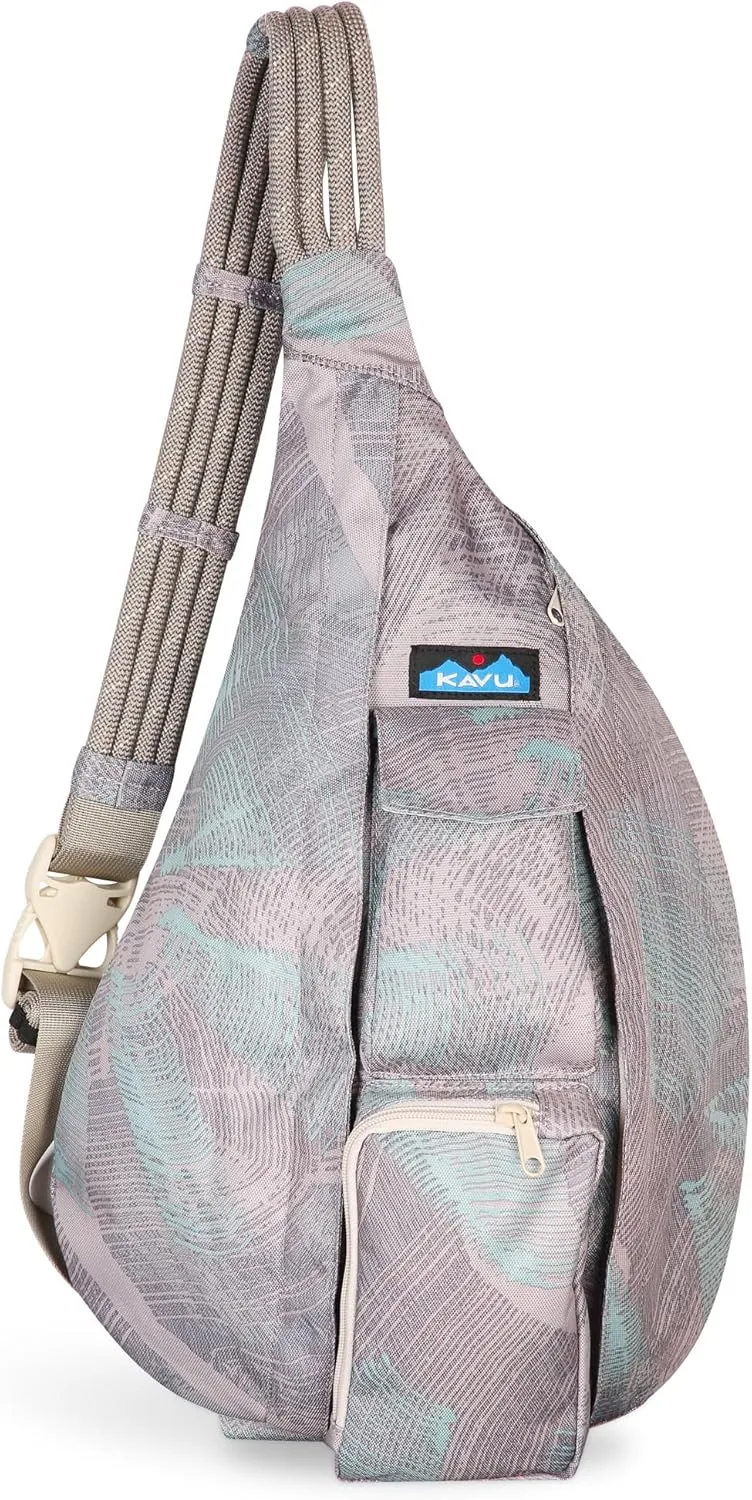 KAVU Original Rope Sling Bag Polyester Crossbody Backpack - Pastel Paint