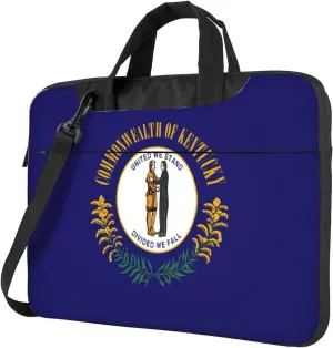 Kentucky State Flag Print Laptop Adjustable Shoulder Strap With Handle Accessory Pocket For Men Women