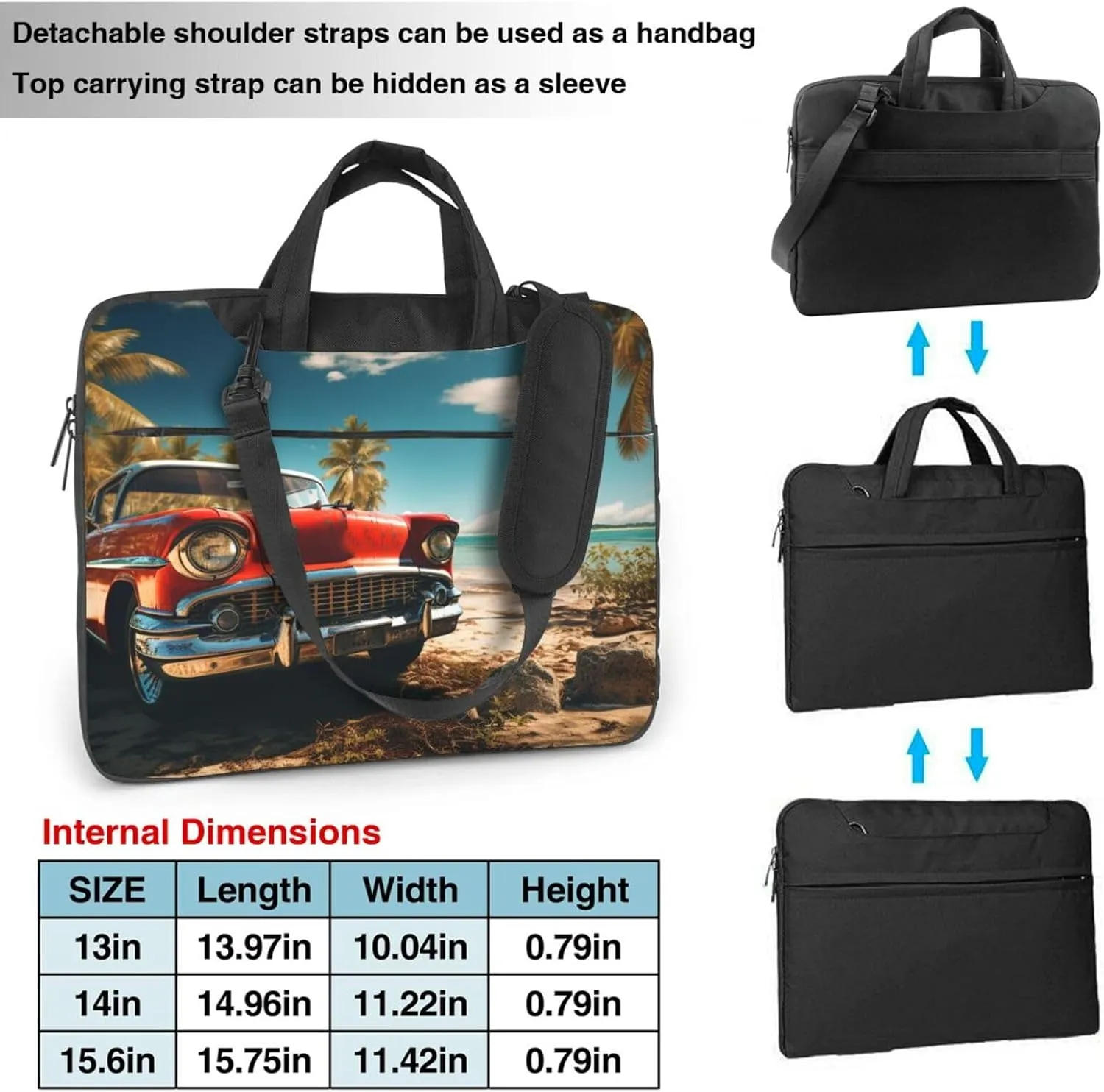 KHiry Laptop Shoulder Bag Laptop Bag Computer Bag Car Beach Messenger Bag for Unisex