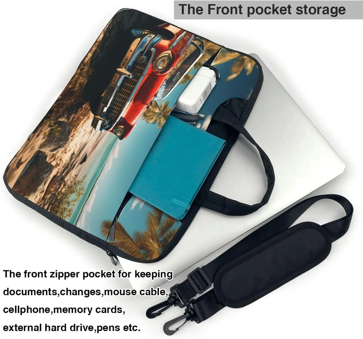KHiry Laptop Shoulder Bag Laptop Bag Computer Bag Car Beach Messenger Bag for Unisex