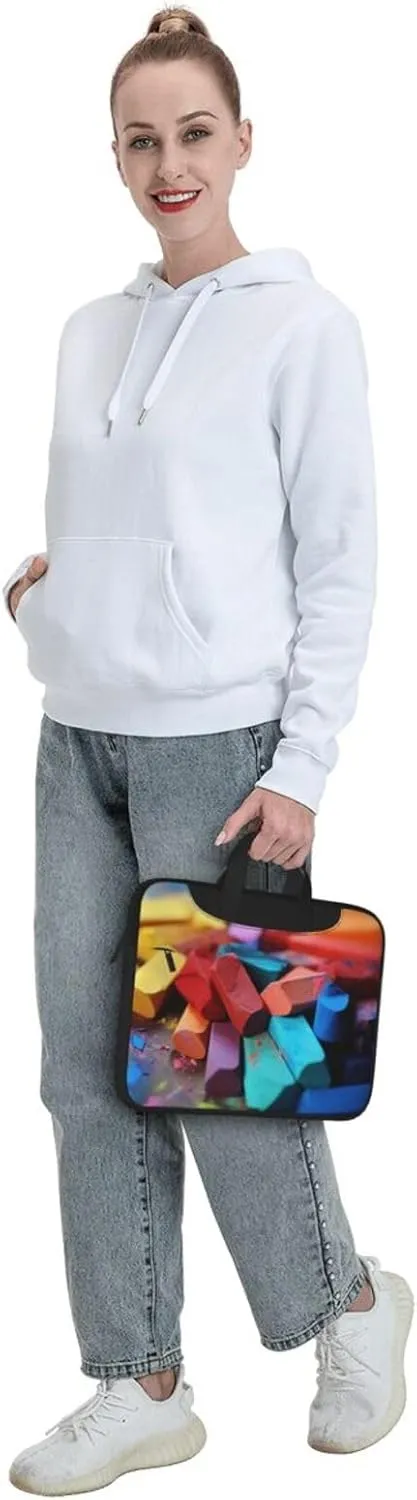 KHiry Laptop Shoulder Bag Laptop Bag Computer Bag Colored chalk Messenger Bag for Unisex