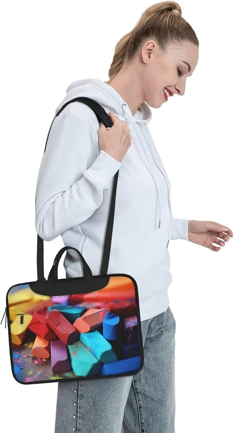 KHiry Laptop Shoulder Bag Laptop Bag Computer Bag Colored chalk Messenger Bag for Unisex