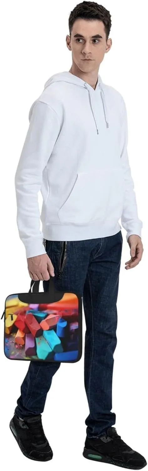 KHiry Laptop Shoulder Bag Laptop Bag Computer Bag Colored chalk Messenger Bag for Unisex