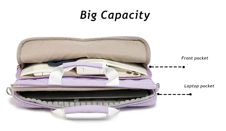 Kinmac 360° Super shockproof  14 Inch Laptop Shoulder Bag ( Eva Bubble protection, Waterproof Fabric, Luggage Strap, Extra Pockets) -Black