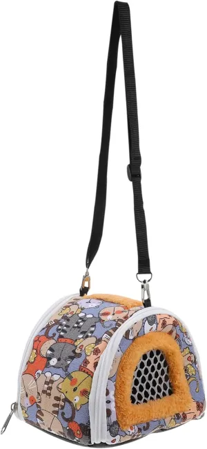 Kisangel 1Pc Portable Pet Carrier Bag for Animals Comfortable Travel Pouch with Air for Hamsters Guinea Pigs Hedgehogs and More for Outdoor Adventures