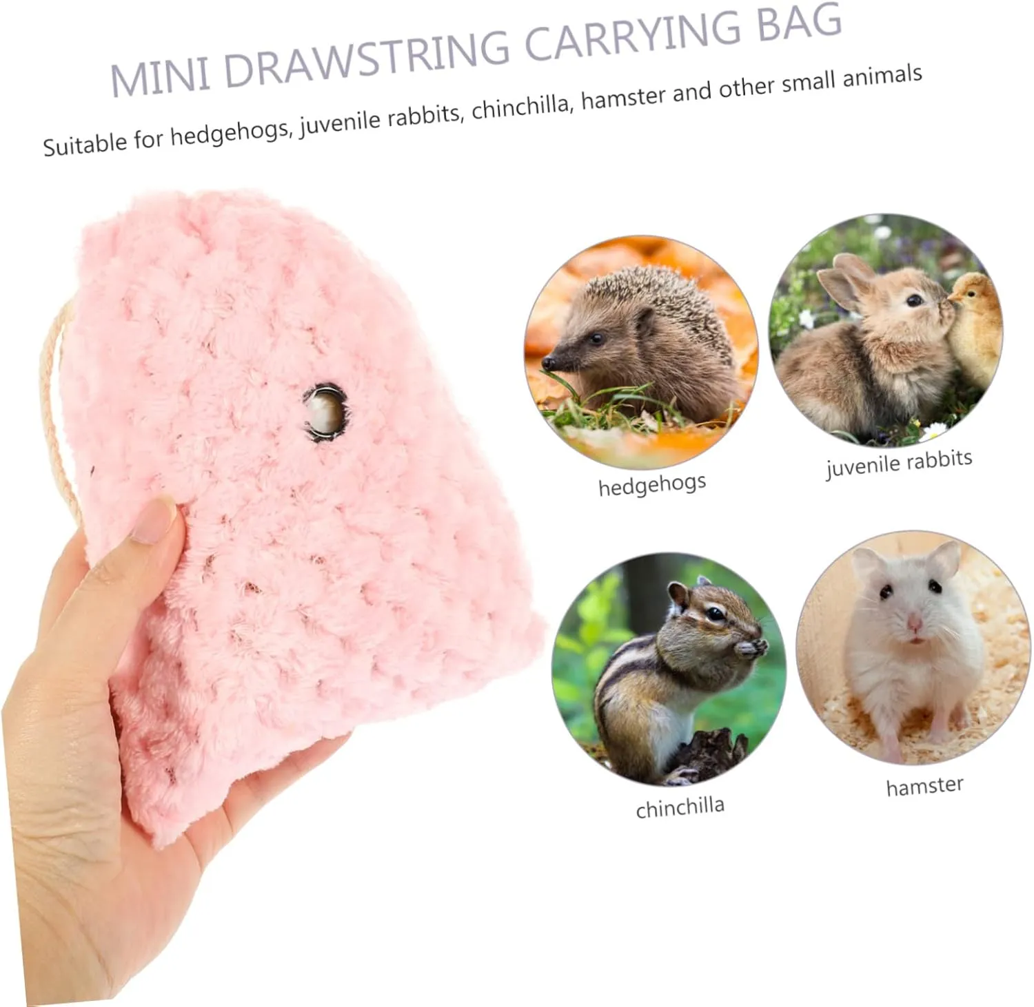 Kisangel Portable Travel Pet Carrier Bag for Animals Lightweight Drawstring Design for Hamsters Guinea Pigs Hedgehogs and Chinchillas Durable and Easy to Clean