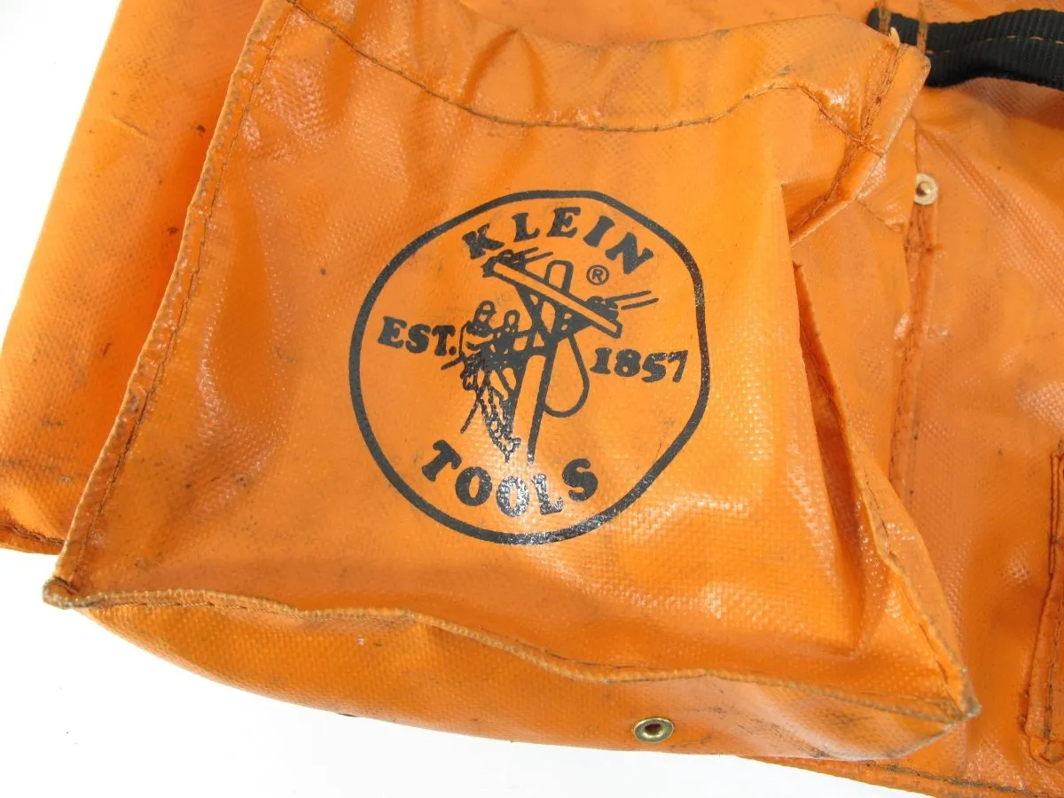 Klein Tools 51829 18 Pocket  23" x 24" Vinyl Linemans Aerial Tool Apron