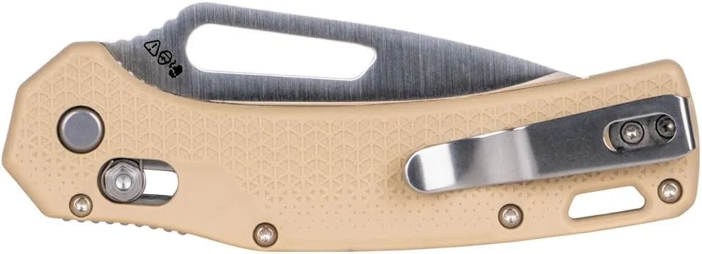 Klein Tools OGK000TNT KTO Resurgence Pocket Knife, D2 Tool Steel Drop Point Blade, Sand Handle Utility Knife for Hunting, Hiking