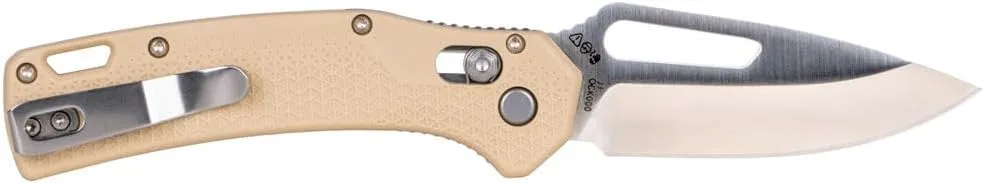 Klein Tools OGK000TNT KTO Resurgence Pocket Knife, D2 Tool Steel Drop Point Blade, Sand Handle Utility Knife for Hunting, Hiking