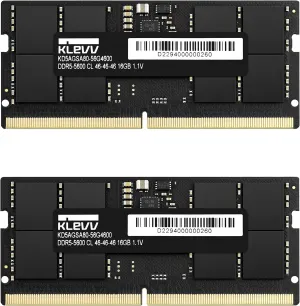 KLEVV DDR5 32GB (1x32GB) 5600MHz CL46 SODIMM SK Hynix A-DIE Laptop Ram Memory 1.1V (KD5BGSA80-56G460A)