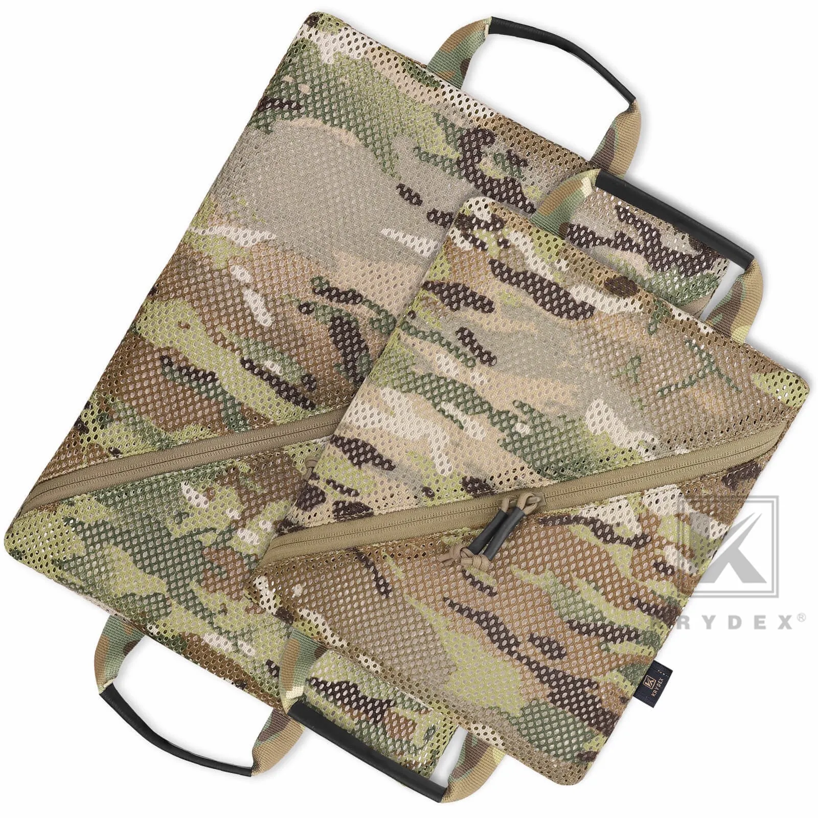 Krydex Tactical Storage Mesh Pouch Set Insert Modular Utility Admin Pockets Travel Organizer EDC Bag