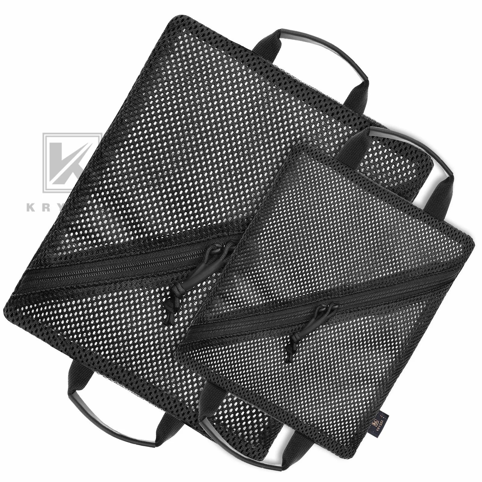 Krydex Tactical Storage Mesh Pouch Set Insert Modular Utility Admin Pockets Travel Organizer EDC Bag