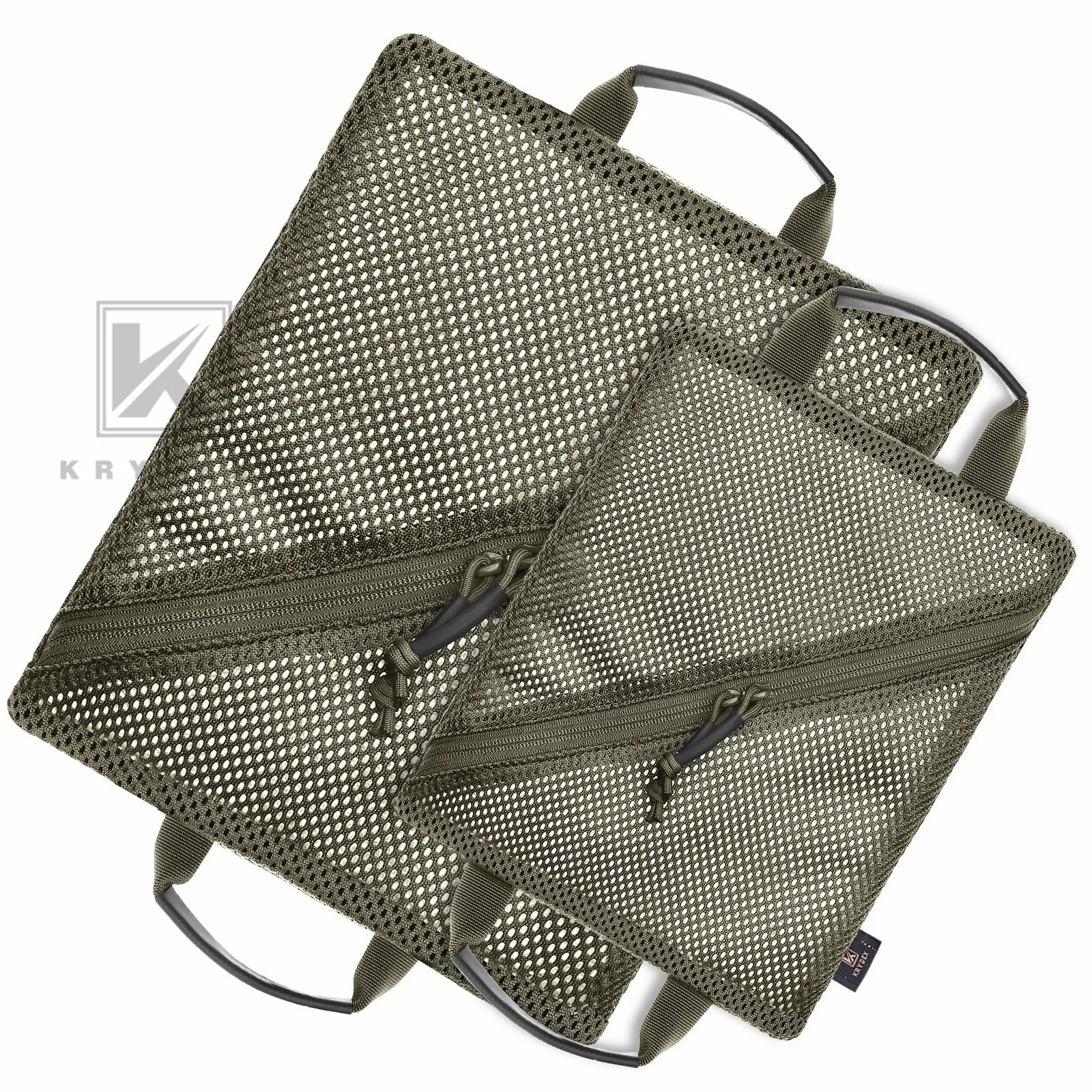 Krydex Tactical Storage Mesh Pouch Set Insert Modular Utility Admin Pockets Travel Organizer EDC Bag
