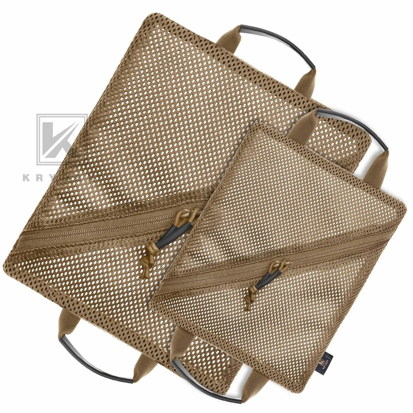Krydex Tactical Storage Mesh Pouch Set Insert Modular Utility Admin Pockets Travel Organizer EDC Bag