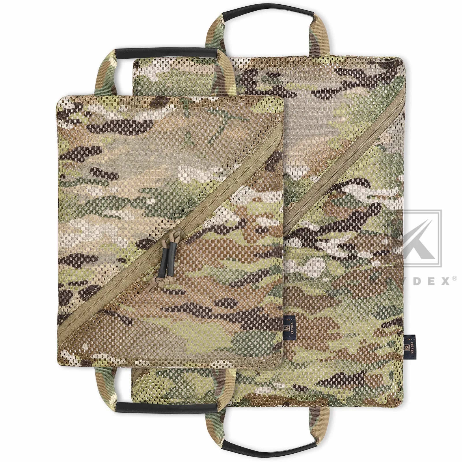 Krydex Tactical Storage Mesh Pouch Set Insert Modular Utility Admin Pockets Travel Organizer EDC Bag