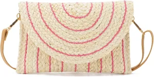 KUANG! Straw Shoulder Bag for Women Woven Purse Beach Envelope Clutch Straw Wallet Crossbody Bag
