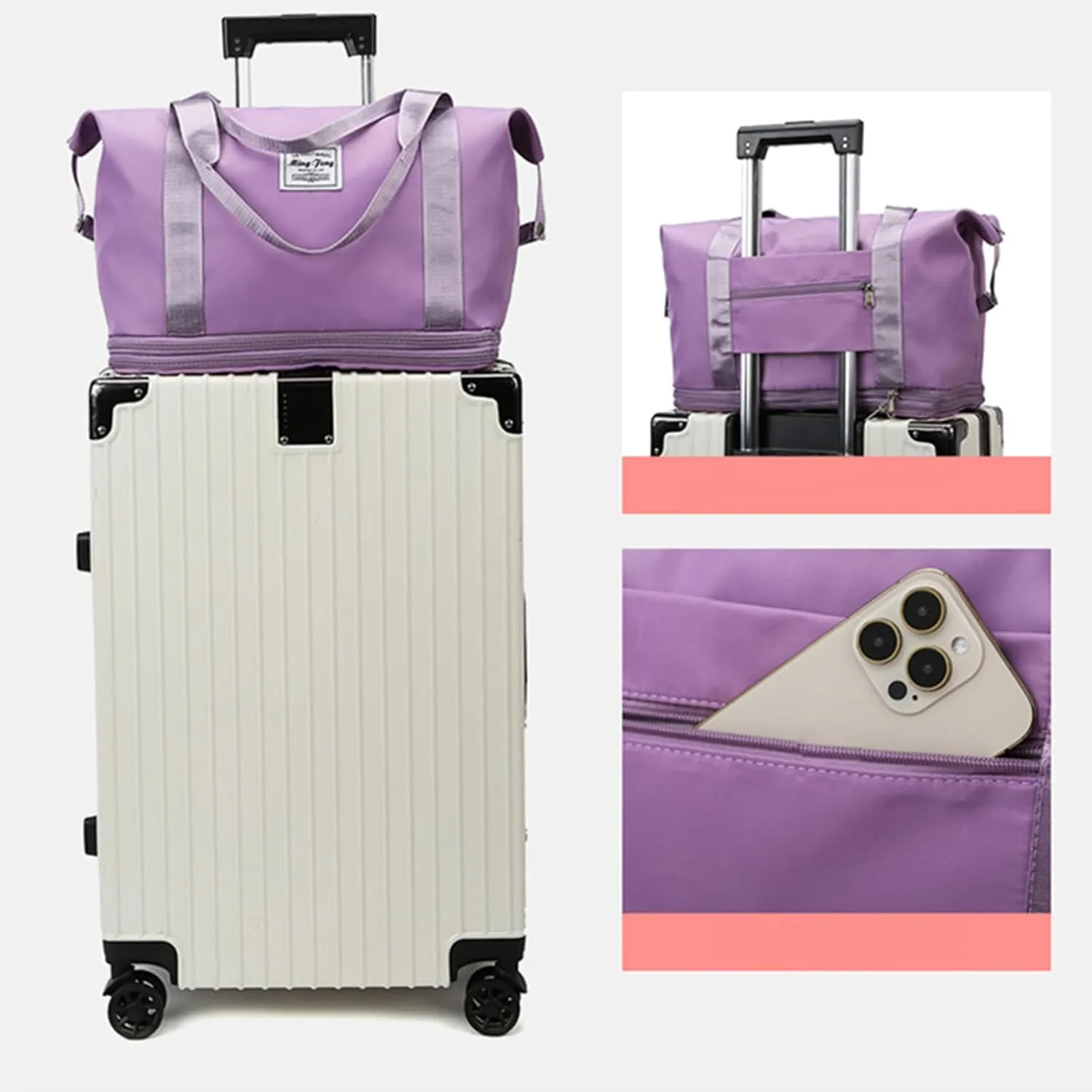 Kulken/pepepo/beente travel Bag With Wheels,Kulken Travel Bag,2025 New Large Capacity Travel Bag - Universal Wheel Removable,Wheel-Equipped (A)
