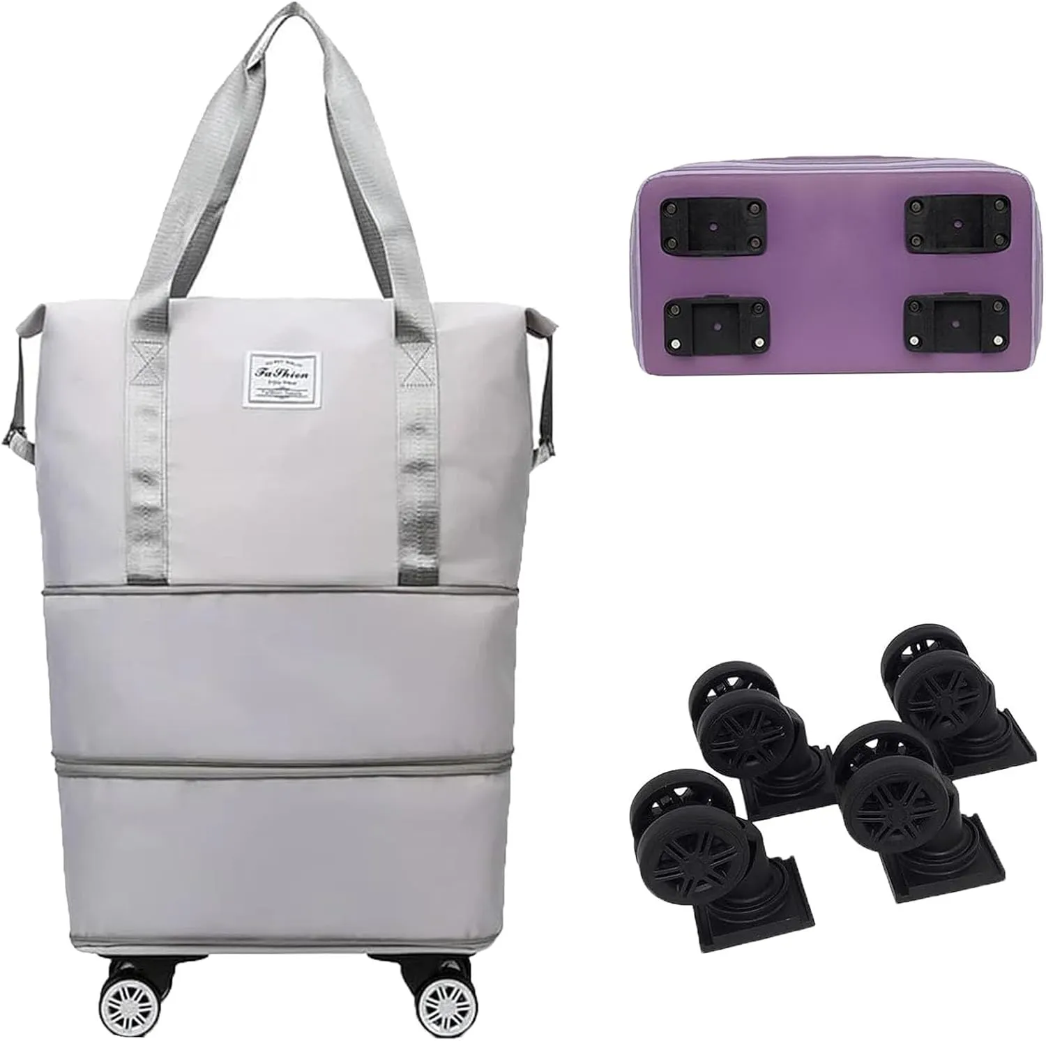 Kulken/pepepo/beente travel Bag With Wheels,Kulken Travel Bag,2025 New Large Capacity Travel Bag - Universal Wheel Removable,Wheel-Equipped (C)