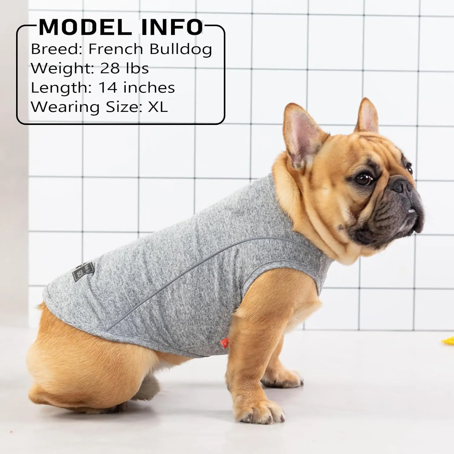 KYEESE 2Pack Dog Shirt with Reflective Stripe Athletic Tank Top Pet T Shirt Breathable Stretchy Sleeveless Dog Vest,Grey Blue,XL