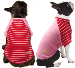 KYEESE 2Pack Stretchy Lightweight Dog Sweater Sweatshirt Fleece Pullover for Small Dogs Male Comfort Soft Coats Dachshund Clothes