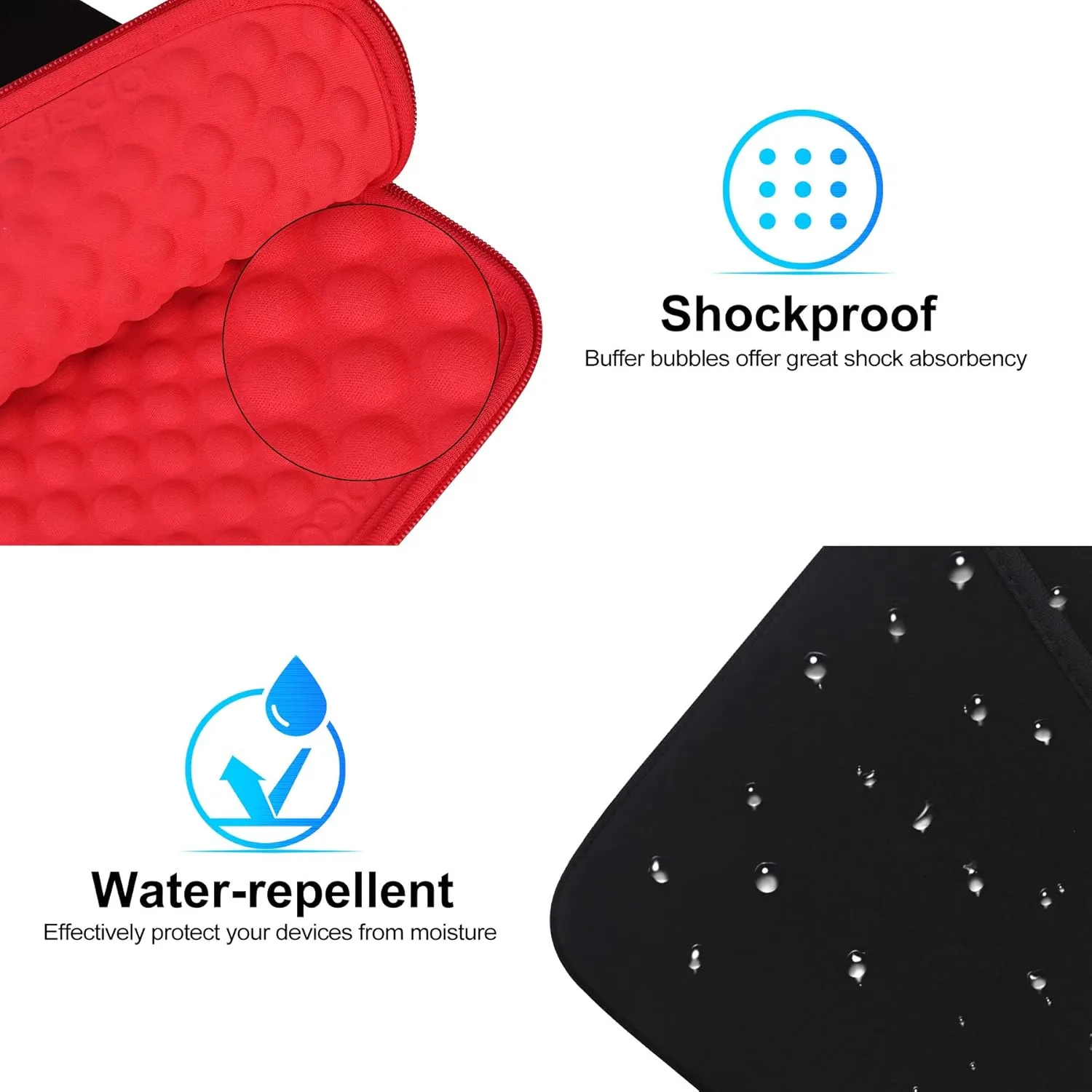 Lacdo Tablet Sleeve Case for 13 inch New iPad Air M3 M2 2025-2024, 13 inch New iPad Pro M4 2024, 12.9 inch iPad Pro 6 5 4 3 2022-2018 with Magic Keyboard and Smart Keyboard Folio Protective Bag, Red