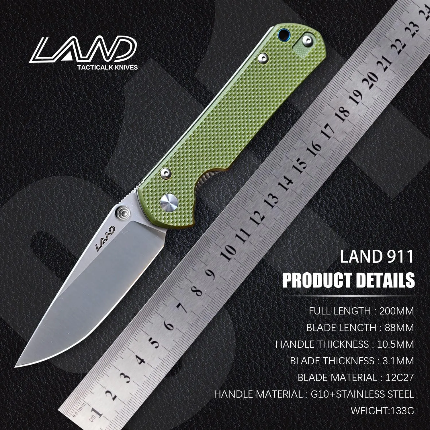 LAND Outdoor Hunting Survival Camping EDC Tool Pocket Folding Knife (911)
